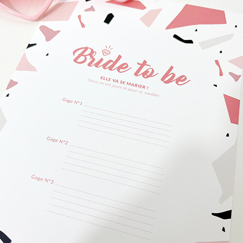 Affichette A5 - Bride to be