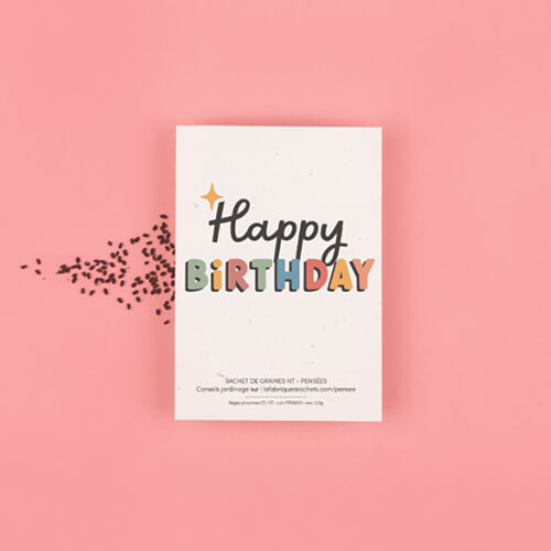 Graines d'anniversaire à planter - Fleurs Pensées