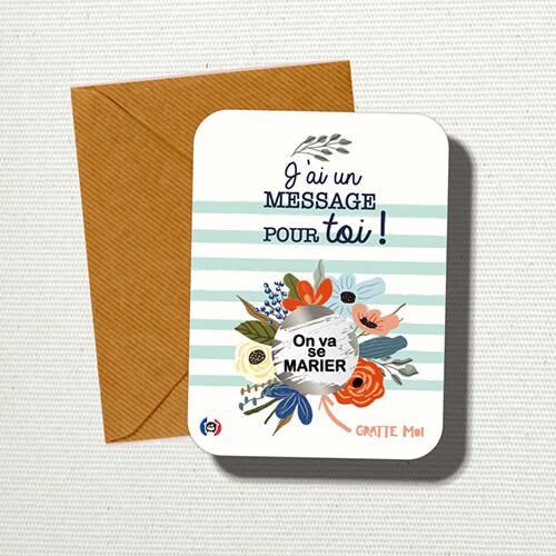Carte à gratter - On va se marier
