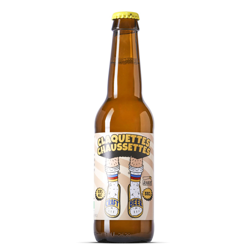 Bière blonde - Claquettes chaussettes