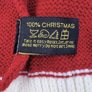 Bonnet long de Noël rouge et blanc