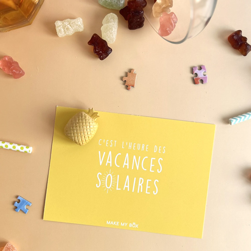Carte "C'est l'heure des vacances solaires"