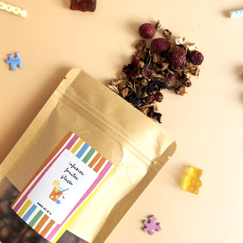 Infusion fruitée - Pêche, canneberge, hibiscus - sachet de 50 grammes