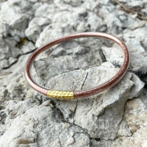 Bracelet Jonc Boudhiste Cuivré en silicone