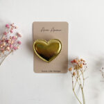 Broche gros coeur doré