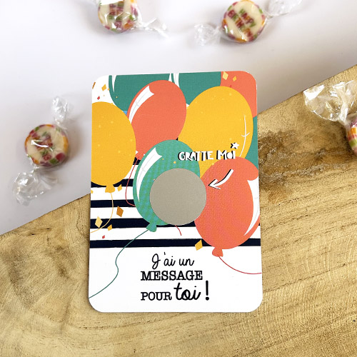 Carte à gratter - Bon anniversaire