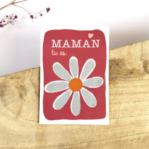 Carte à gratter marguerite - Tu es une maman...