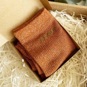 Chaussettes Amour à paillettes - rouille