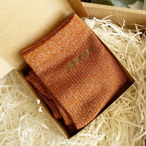 Chaussettes Amour à paillettes - rouille