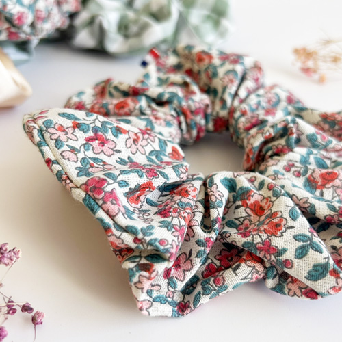 Chouchou liberty fleuri