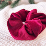 Chouchou en velours rouge