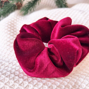 Chouchou en velours rouge