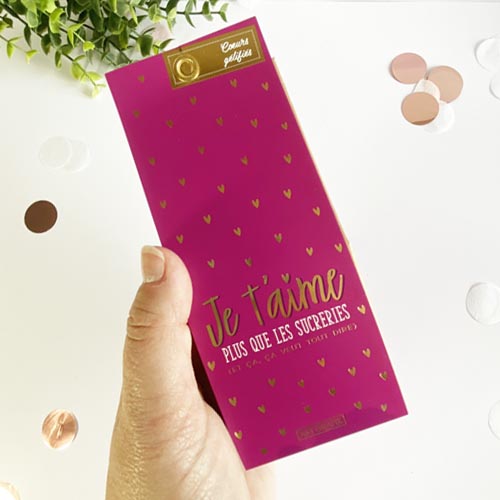 Coeurs gélifiés - Je t'aime plus que les sucreries