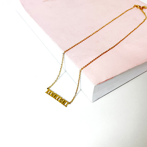 Collier Maman - doré