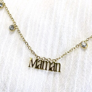 Collier maman - strass