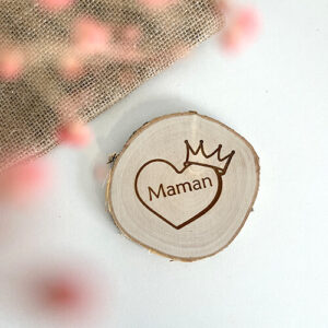 Dessous de verre en bois - Maman