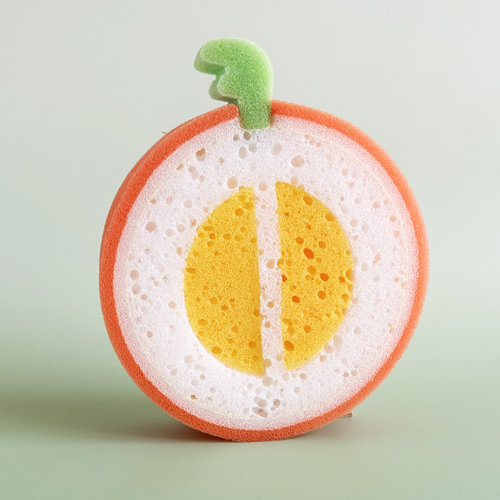 Eponge de bain exfoliante en forme de melon