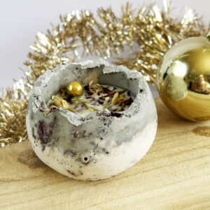 Bougie Géode en jesmonite au parfum Orange confite