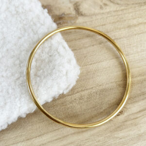 Bracelet jonc doré en acier inoxydable