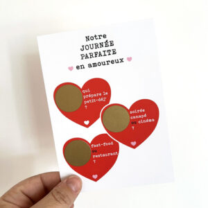 Carte à gratter - Journée parfaite en amoureux