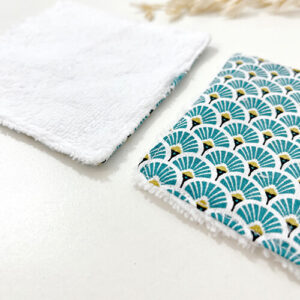 Lingette lavable démaquillante - Bleu