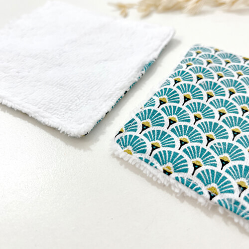 Lingette lavable démaquillante - Bleu