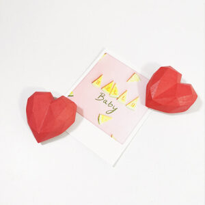 Magnet Coeur grand format en béton coloré