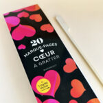 20 marque page à gratter - Motif coeurs