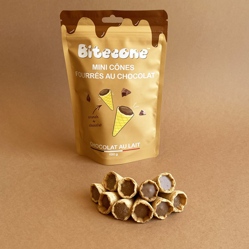 Mini cônes fourrés au chocolat au lait : la meilleure partie de la glace !