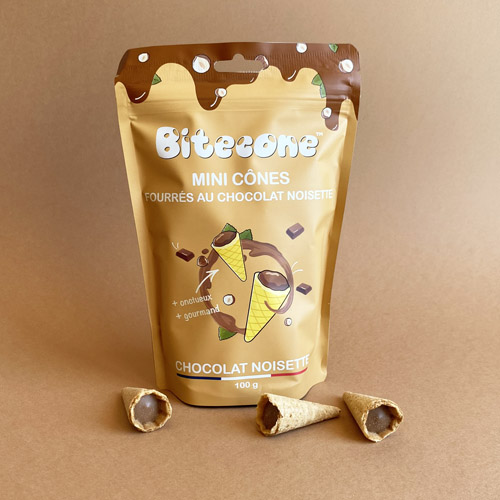 Mini cônes fourrés au chocolat noisette : la meilleure partie de la glace !