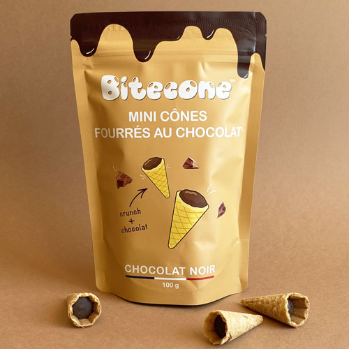 Mini cônes fourrés au chocolat noir : la meilleure partie de la glace !