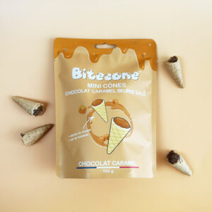 Mini cônes fourrés au chocolat au lait et caramel au beurre salé : la meilleure partie de la glace !
