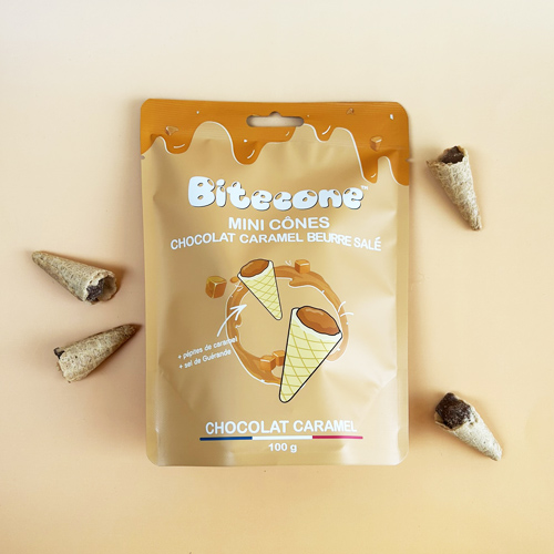 Mini cônes fourrés au chocolat au lait et caramel au beurre salé : la meilleure partie de la glace !