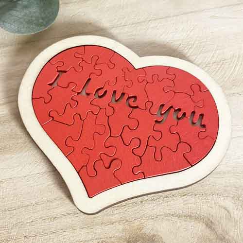 Puzzle coeur I love you