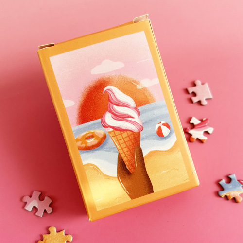 Mini Puzzle « Sunset at the Beach »  99 pièces