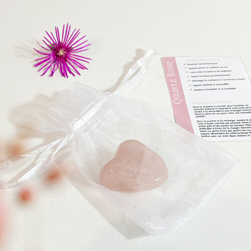 Pierre lithothérapie - Quartz rose