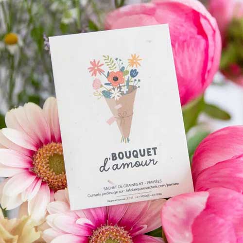 Sachet de graines - Bouquet d'amour - Pensées