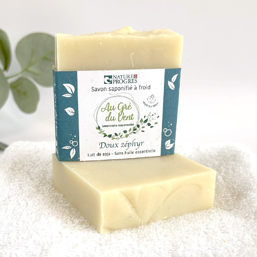 Savon Doux zéphyr - lait de soja sans huile essentielle