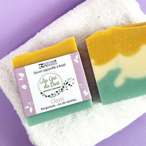 Savon bio Oasis - Bergamote et jus de carottes
