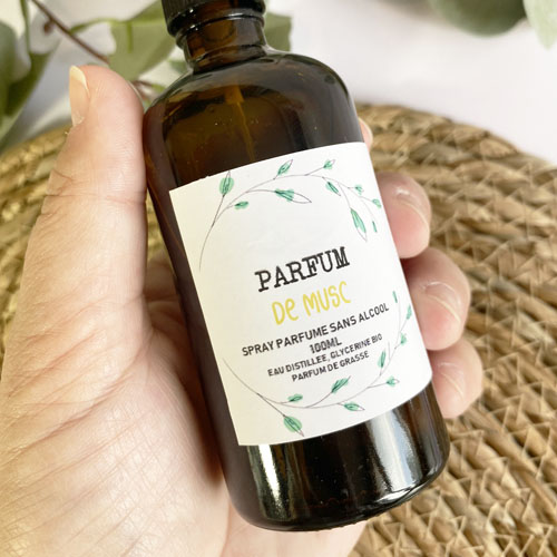 Parfum d'intérieur Musc 100ml sans alcool