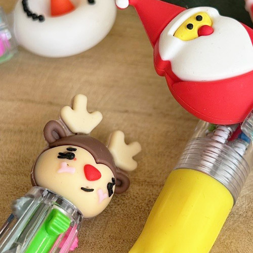 Mini stylo 4 couleurs de Noël