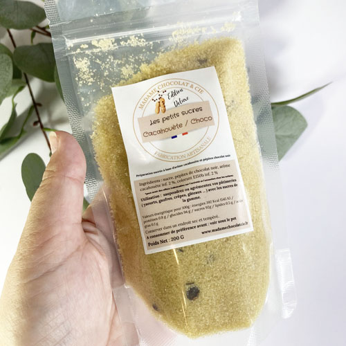 Sucre aromatisé à la cacahouète et au chocolat