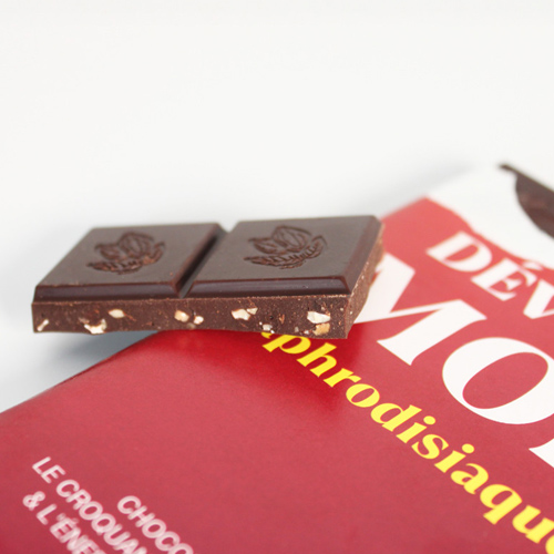 Tablette de chocolat aphrodisiaque - Dévore moi au guarana et noisettes