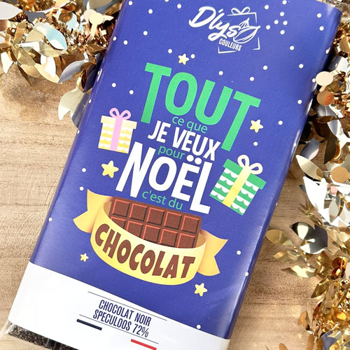 Tablette de chocolat noit spéculoos - Tout ce que je veux pour Noël...