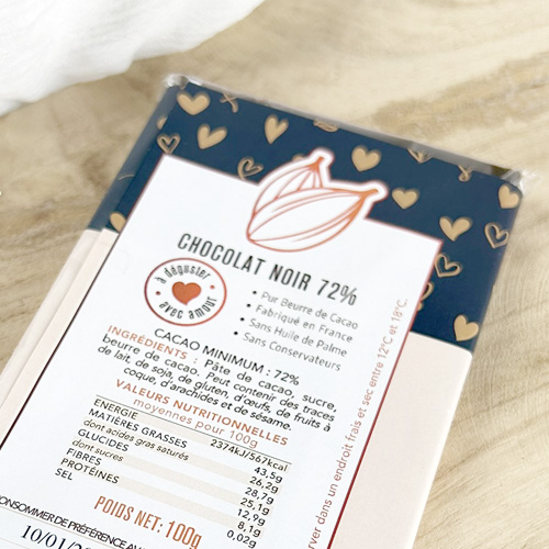 Tablette de chocolat noir Papa d'amour